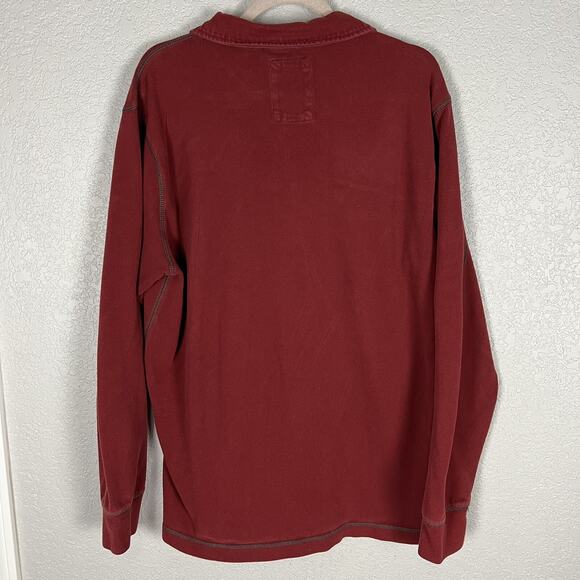 Timberland 1/4 Zip Mens XL Maroon Long Sleeve Pullover Sweatshirt - Picture 3 of 5
